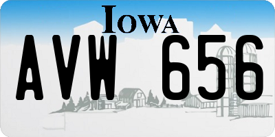 IA license plate AVW656