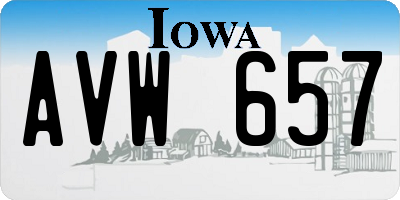 IA license plate AVW657