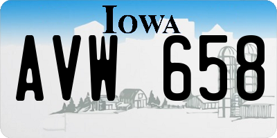 IA license plate AVW658