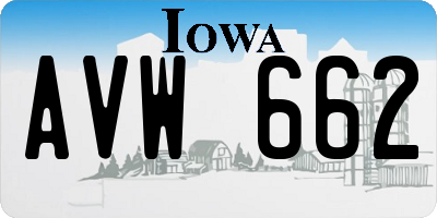 IA license plate AVW662