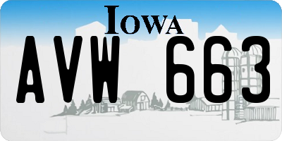 IA license plate AVW663