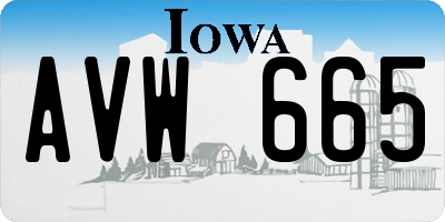 IA license plate AVW665