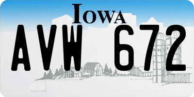 IA license plate AVW672