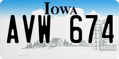 IA license plate AVW674