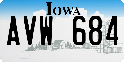 IA license plate AVW684