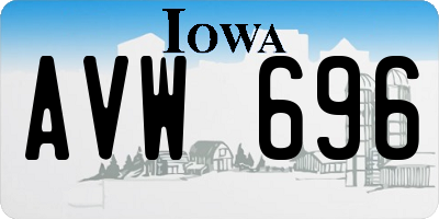 IA license plate AVW696