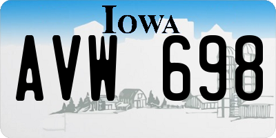 IA license plate AVW698