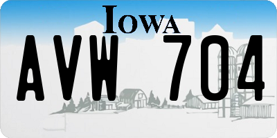 IA license plate AVW704