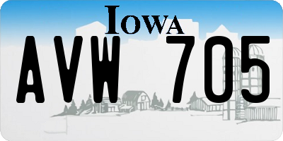 IA license plate AVW705