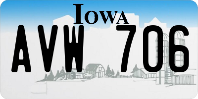 IA license plate AVW706