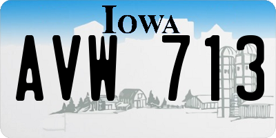 IA license plate AVW713