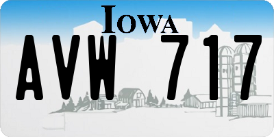 IA license plate AVW717