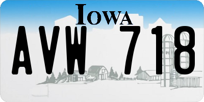 IA license plate AVW718