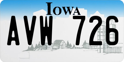 IA license plate AVW726