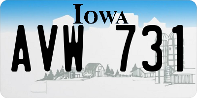 IA license plate AVW731