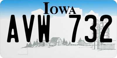 IA license plate AVW732
