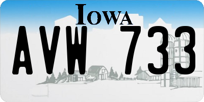 IA license plate AVW733