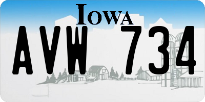 IA license plate AVW734
