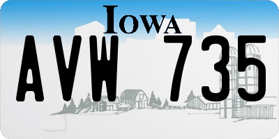 IA license plate AVW735