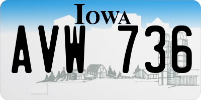 IA license plate AVW736