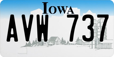 IA license plate AVW737