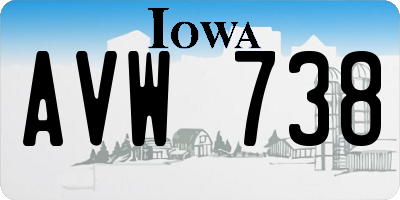 IA license plate AVW738