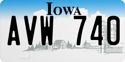 IA license plate AVW740