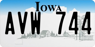 IA license plate AVW744