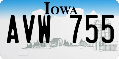 IA license plate AVW755