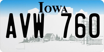 IA license plate AVW760