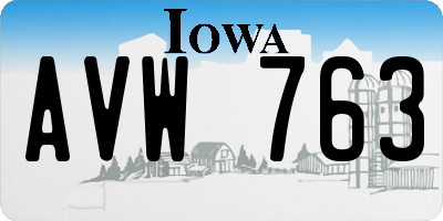 IA license plate AVW763