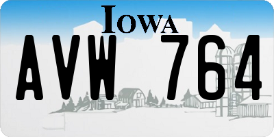 IA license plate AVW764