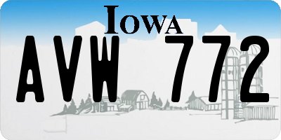 IA license plate AVW772