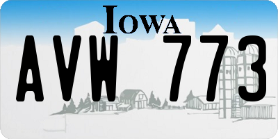 IA license plate AVW773