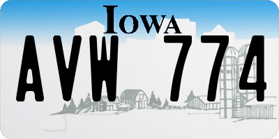 IA license plate AVW774