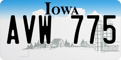 IA license plate AVW775