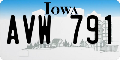 IA license plate AVW791