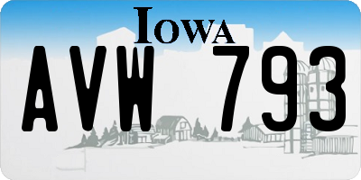 IA license plate AVW793