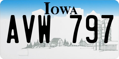 IA license plate AVW797