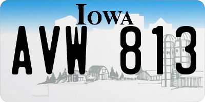 IA license plate AVW813