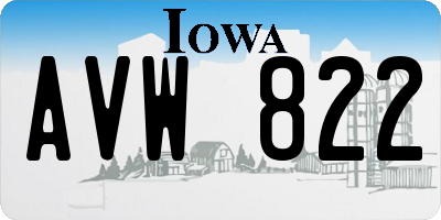 IA license plate AVW822