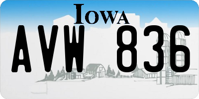 IA license plate AVW836