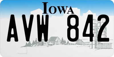 IA license plate AVW842