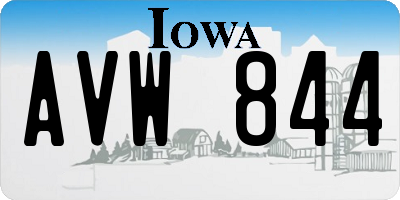 IA license plate AVW844