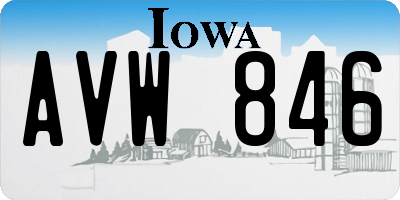 IA license plate AVW846