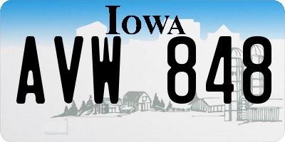 IA license plate AVW848