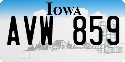 IA license plate AVW859