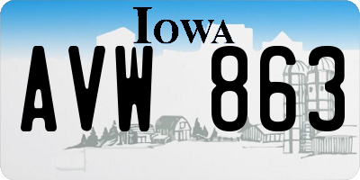 IA license plate AVW863