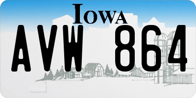IA license plate AVW864