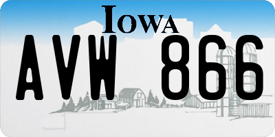 IA license plate AVW866